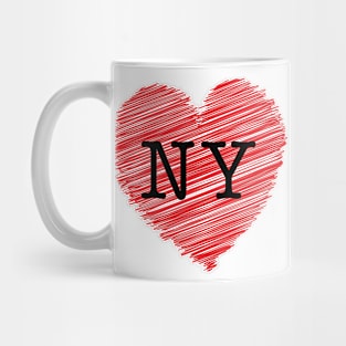 SCRIBBLE LOVE NEW YORK by Bruce Ashman Baker Mug